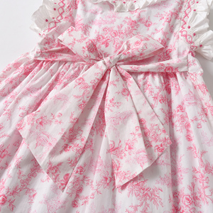 Biểu Tượng Tùy Chỉnh Không Tay Smocked Toddler Cô Gái Ăn Mặc Với Ngọt Ngào In Handmade Quần Áo Sinh Nhật Cho Trẻ Em Odm Cung Cấp - Product Image 4