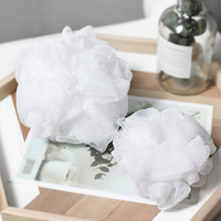 Boule éponge de bain en maille PE nouvelle collection, vente en gros, Loofah naturelle, exfoliante, nettoyage du corps, bulle de douche pour femmes
