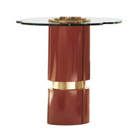 Ensemble de table centrale en verre doré rond de bureau minimaliste fantaisie décoration de pièce design table basse en métal de luxe moderne pour mariage