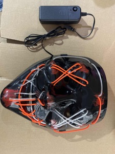 <span class=keywords><strong>Masque</strong></span> lumineux à LED en forme de fantôme pour Halloween <span class=keywords><strong>Masque</strong></span> clignotant en PVC sanglant en fil EL pour Cosplay et Rave Party - Product Image 6