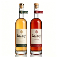 Offre Spéciale – Bouteille en Verre Super Flint de 500ml, 700ml, 750ml avec Bouchon en Liège – Vide – Pour Vodka, Whisky, Brandy, Rhum, Tequila – Forme Personnalisée, Design et Logo sur Mesure