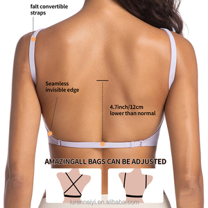 Ready to Ship Backless <strong>Bra</strong> for Women Mesh Front Detail <strong>Low</strong> <strong>Back</strong> Invisible <strong>Bra</strong> for Wedding Formal Dress Women's Bralette - Product Image 2