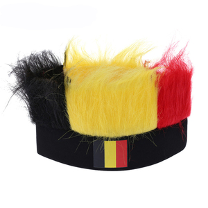 Nouveaux chapeaux de supporters de football avec perruque et bandeau, pour les 32 pays du Qatar, <span class=keywords><strong>France</strong></span>, Danemark, fans fous, perruques de supporters - Product Image 4