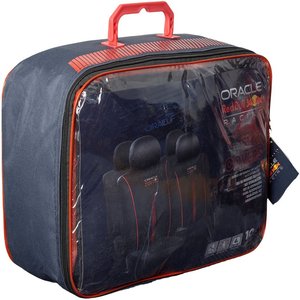 Set coprisedili 10 pz Powerbar nero/rosso - Product Image 3