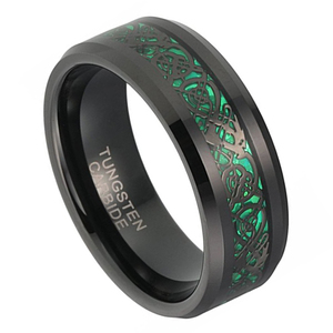 SZ CHENG Anello di Tungsteno Drago Anello di Tungsteno Cinese Celtic Uomini 18k <span class=keywords><strong>Oro</strong></span> Nero Argento Rosso Rosso CHRISTIAN Anello di fidanzamento - Product Image 3