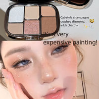 Palette de maquillage minérale multi-usages, nouvelle arrivée, marque privée, teintes nacrées mates, 6 couleurs, waterproof, Dark, High Light, Fair
