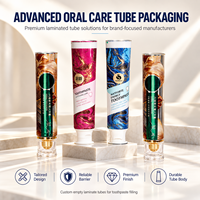 Tubes de dentifrice en aluminium et plastique 12,7-35 mm avec bouchon à vis, logo personnalisé imprimé UV, emballage pour soins bucco-dentaires