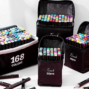 Set spidol gambar ujung ganda 60-262 warna, spidol seni berbasis permanen grafiti, spidol alkohol - Product Image 4