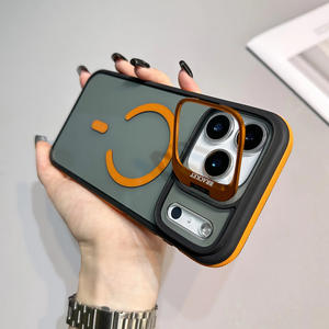 Vente flash : Étui de téléphone avec support d'objectif métallique invisible pour <span class=keywords><strong>iPhone</strong></span> X Xr Xs Max 7/8 Plus, <span class=keywords><strong>coque</strong></span> en acrylique translucide magnétique - Product Image 5