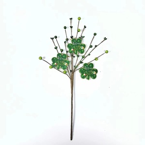 Trébol Artificial del Día de San Patricio Decoración Plástico Tréboles de San Patricio para Hierba para Decoraciones Festivas - Product Image 3