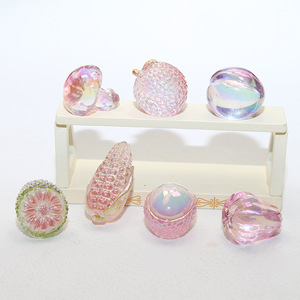 Breloques de fruits électroplaquées haute transparence, ornements de sacs surprises en résine simulée à effet dégradé pour bricolage - Product Image 4