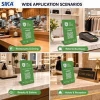 Kartu Ulasan Google Tahan Air PVC yang Dapat Disesuaikan dengan Kode QR Dinamis Berbasis NFC Khusus untuk Restoran, Chip NTAG215