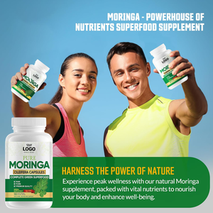 Biologische Pure <span class=keywords><strong>Moringa</strong></span> Oleifera Capsule Kruidensupplement Voor Immuniteit En Energie Boost 180 Vegetarische <span class=keywords><strong>Capsules</strong></span> - Product Image 3