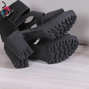 Sandalias de Mujer Verano 2025 T-362, Diseño de Boca de Pescado, Parte Superior de PU, Tacón Alto y Grueso de Goma - Product Image 5