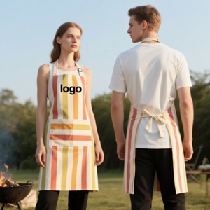 Promotional Apron Waterproof Oil-proof Custom Logo Full Printing Design With Pocket Household Kitchens - Product Image 2