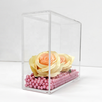 Boîte de rangement empilable en acrylique transparente personnalisée de haute qualité, boîtes en acrylique avec couvercle coulissant