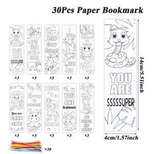 Marque-pages en papier <span class=keywords><strong>DIY</strong></span> personnalisés et inspirants, style minimaliste, fournitures de journalisation, marque-pages créatifs faits à la main pour la lecture - Product Image 6