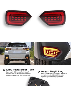 Nuevas Luces Reflectoras Traseras para <span class=keywords><strong>Subaru</strong></span> XV 2018-2023 <span class=keywords><strong>Outback</strong></span> 2015-2020, Reflector Trasero con Señal de Giro Dinámica, Luces de Freno y Niebla - Product Image 2