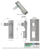 Serrure de panneau à compression en alliage de zinc de haute qualité SK1-083W pour châssis d'armoire
