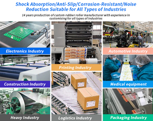 Rouleau personnalisé en polyuréthane avec double roulement, roue motrice en caoutchouc PU résistant à l'usure - Product Image 6