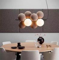 Nouveau concepteur nordique créatif Restaurant Bar lampe Simple modèle chambre lampe café noir et blanc boule bulle pendentif lumière