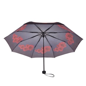 High Quality 3-Folding UV Protection Umbrella Set Promotional Manual UV Three Folding One Layer Foldable Gift Idea - Product Image 2