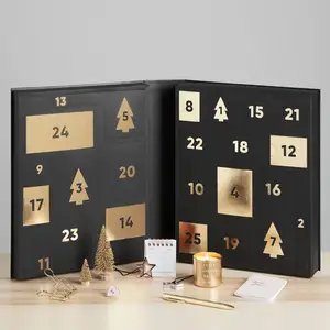 Customization Luxury Makeup Cardboard Drawer Box Christmas Gift Packaging Box Advent Calendar Empty