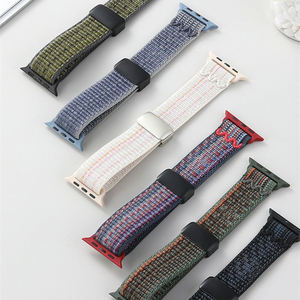 <span class=keywords><strong>Correa</strong></span> de Nailon con Hebilla Magnética para <span class=keywords><strong>Reloj</strong></span> <span class=keywords><strong>Apple</strong></span> de 49 mm, 46 mm, 42 mm, <span class=keywords><strong>Correa</strong></span> Ajustable para Hombre y Mujer para iWatch Series - Product Image 4