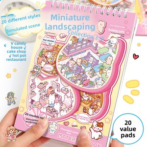 Collection d'autocollants ArtBlue Scènes de Dessins Animés - <span class=keywords><strong>Livre</strong></span> d'autocollants Monde Miniature - Adhésifs Décoratifs Mignons et Éducatifs pour Journal Créatif et DIY en PET - Product Image 2