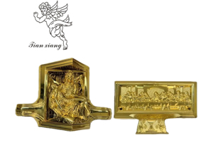 Accessoires de décoration funéraire <span class=keywords><strong>en</strong></span> plastique, fabriqués <span class=keywords><strong>en</strong></span> Chine par un nouveau fabricant chinois, pour coins de <span class=keywords><strong>cercueil</strong></span> de style américain, <span class=keywords><strong>en</strong></span> forme de <span class=keywords><strong>verre</strong></span> à vin, couleur or, <span class=keywords><strong>en</strong></span> stock - Product Image 4
