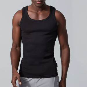 Débardeurs de musculation respirants et écologiques en coton/élasthanne tricoté de haute qualité, à col rond et compression, pour la vente en gros - Product Image 1