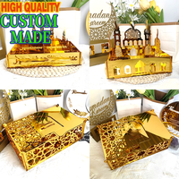 Ornements en métal moulé sur mesure, design mosquée islamique, électroplaqués, luxe, creux, gravure de logo personnalisée, populaires dans la région arabe