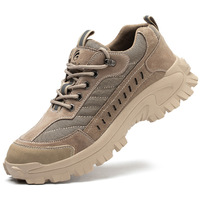 Chaussures de travail transfrontalières pour hommes, respirantes, légères et sécurisées, anti-écrasement, anti-perforation, résistantes à l'usure et protectrices