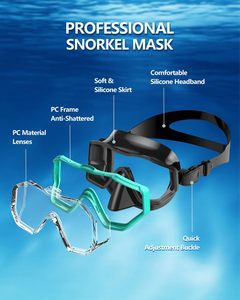 <span class=keywords><strong>Occhialini</strong></span> <span class=keywords><strong>da</strong></span> <span class=keywords><strong>Nuoto</strong></span> WSTOO per Adulti con Copertura Nasale Anti-Inalazione d'Acqua, Maschera Antiappannamento per Giovani, Uomini e Donne, Prodotti in Cina - Product Image 2