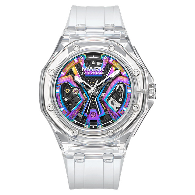 FAIRWHALE 6550 Sports Waterproof Luminous Mens Mechanical Watches Top Brand Rubber Watchband Watch for Men Automatic Wristwatch