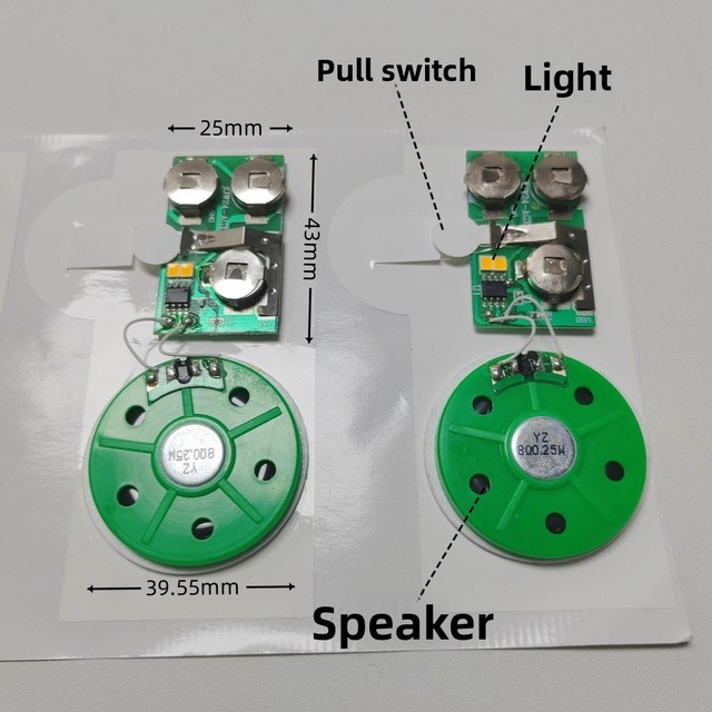 Birthday Card LED Light Modules Various-Specification Voice Music Modules Red-Envelope Pull-Out Greeting Card