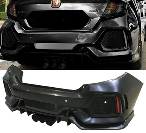 Fit 2016-2021 pour <span class=keywords><strong>Honda</strong></span> <span class=keywords><strong>Civic</strong></span> Sedan Type-R Kit de couverture de pare-chocs arrière Kit de pare-chocs arrière - Product Image 2