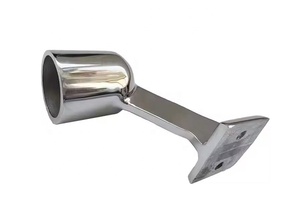 Stainless Steel 316 Marine Rail End Stanchion 60 Degree O.D. 25mm(1 Inch) Tube Hand Fitting Ship <b>Yacht</b> Boat Hardware Boat Rail E - Product Image 2