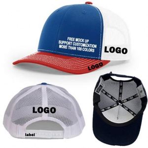 Gorras Trucker Richardson 112 con Visera Plana y Parche de Logotipo Personalizado Bordado, Gorras Deportivas de Golf al por Mayor - Product Image 2