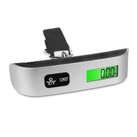 Pèse-Bagages Numérique Mini Suspendu avec Rétroéclairage Bleu, Balance à Bagages 50kg