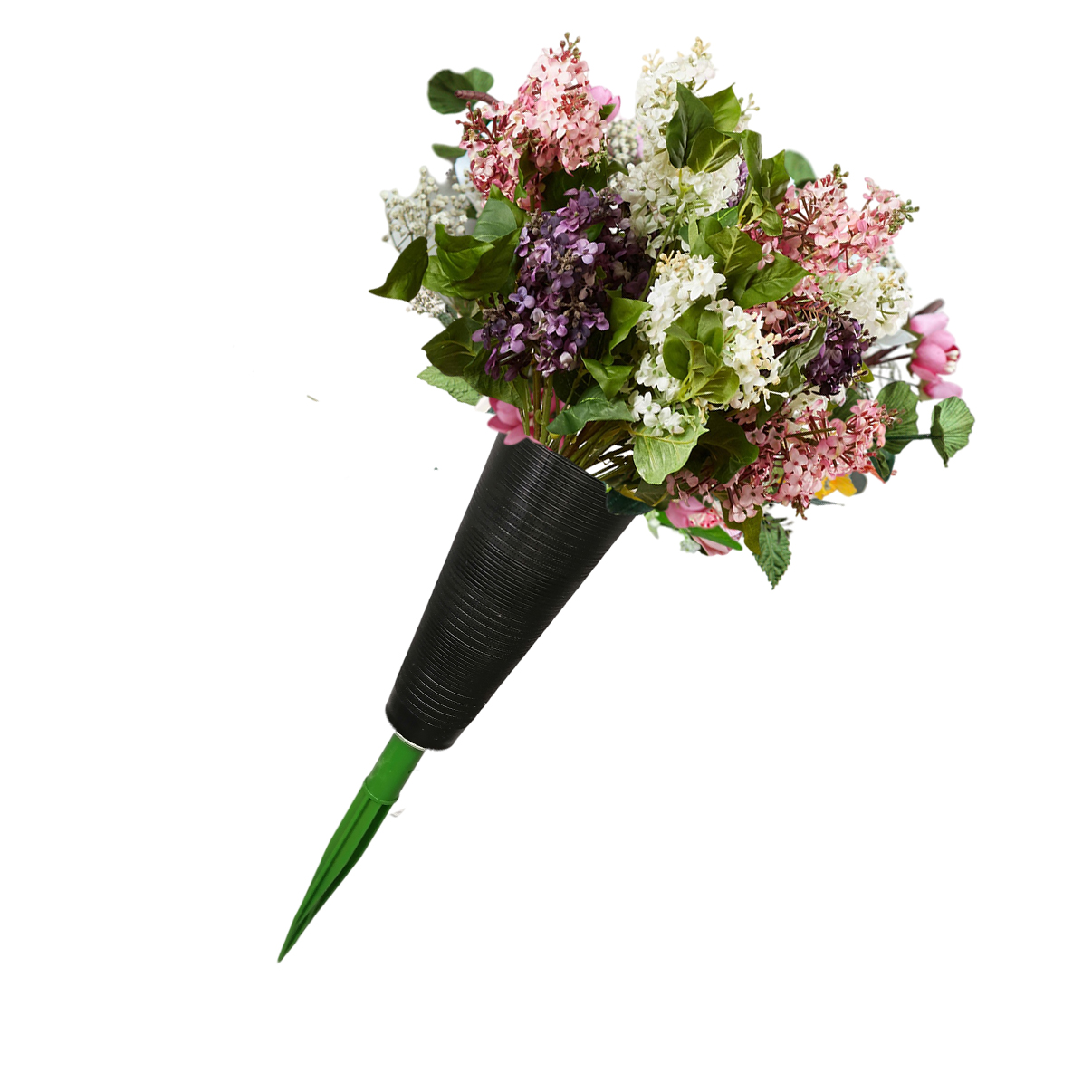 Ваза для кладбища, пластиковая ваза для гравировки с шипами, черная ваза для кладбища