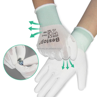Gants de travail Seeway XL en tricot sans couture enduit de PU avec poignée lisse en polyuréthane sur la paume Gants de sécurité de protection légers