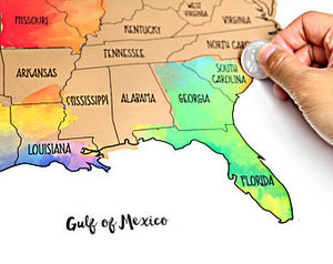 Bộ Quà Tặng Bản Đồ Du Lịch Scratch Off Poster Của Hoa Kỳ Tùy Chỉnh - Product Image 3