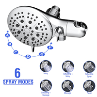 Accessoires de salle de bain : Robinet de douche à commande par interrupteur finition chromée, mitigeur de douche à sortie unique pour douches modernes