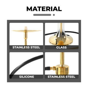 Narguilé Arabe Shisha Narguile Chicha Turquie KTV Bar Restaurant Fumer Accessoires Ensemble En Acier Inoxydable De Luxe Shisha Narguilé Ensemble - Product Image 6