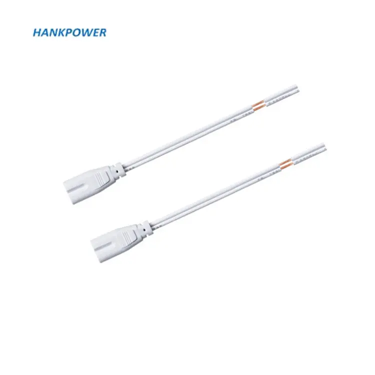 OEM ODM T5 T8 светодиодная лампа шнур питания 8,5 мм отверстие расстояние 2 ядра 0,3 мм2 ПВХ DC штекер кабель
