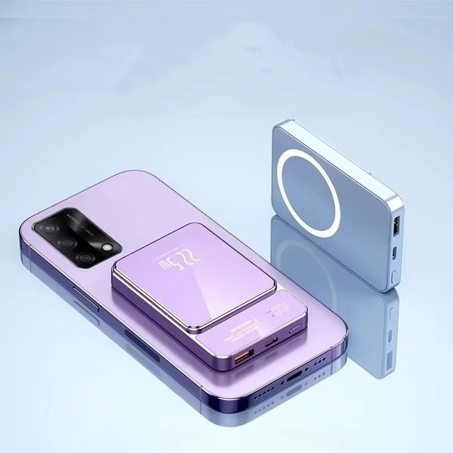 Wholesale High Capacity PSE Certified 10000mAh 20000mAh Magnetic Power Bank for iPhone 15/14 & for iPad Travel Essential