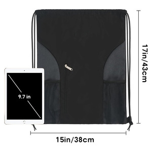 <b>Drawstring</b> <b>Backpack</b> Custom Logo And Printed Waterproof Sports Gym Bag Promotional String Bag Outdoor Travel Cinch Bag Street - Product Image 2
