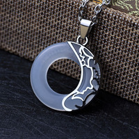 Bijoux fantaisie Colliers Saint Valentin Cadeau Simple Rétro Couple Pendentif Collier Pour Femmes