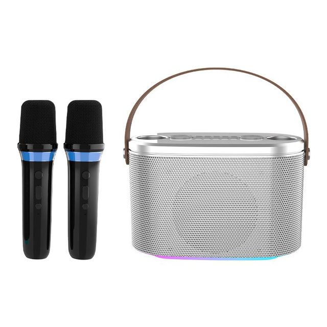 Factory Wholesale Creative Bluetooth Speaker with RGB LED Lighting Portable Wireless Home Party Karaoke Device